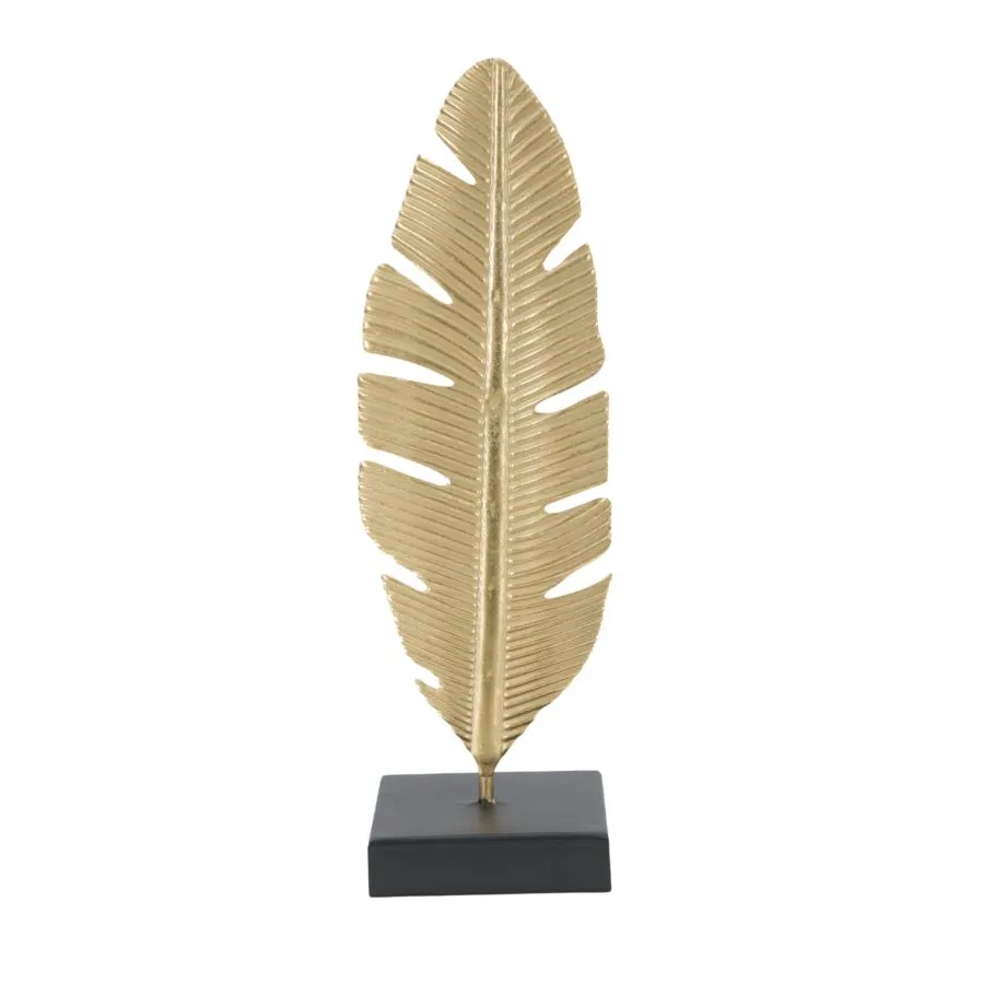 SCULTURA LIŚĆ Z PODSTAWKĄ NA ŚWIECĘ GLAM 10 10 34 cm MIN 2